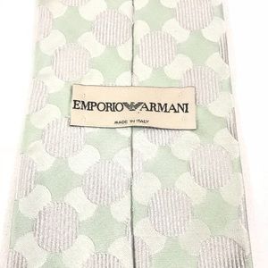 Mens Emporio Armani Necktie Tie 100% Green